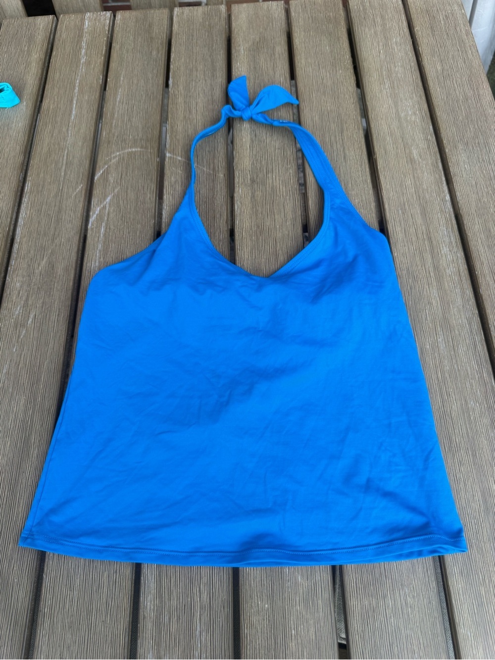 GAP Body Blue Halter Tankini Top Size Small S Swim Top